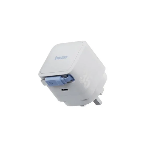 Bazic Goport Retrek 65W, Usb-C Gan Wall Charger (Uk) With 70Cm Built-In Cable - White